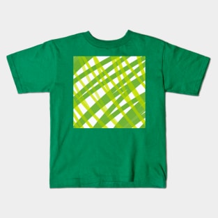 Green Nature Abstract Pattern Kids T-Shirt